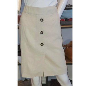 NWT linen blend knee skirt size 12
